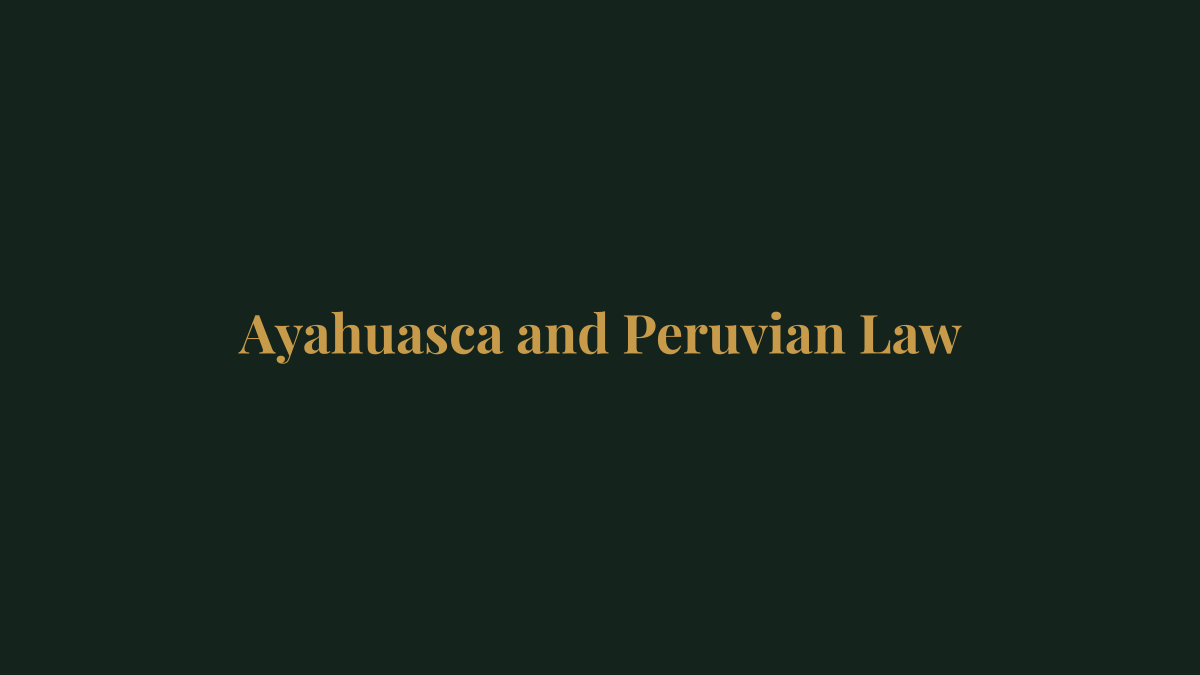 Ayahuasca and Peruvian law - placeholder graphic in Ceiba brand colors